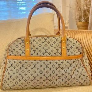 LV blue denim tote